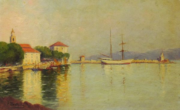 Port de Sainte-Maxime au soleil couchant