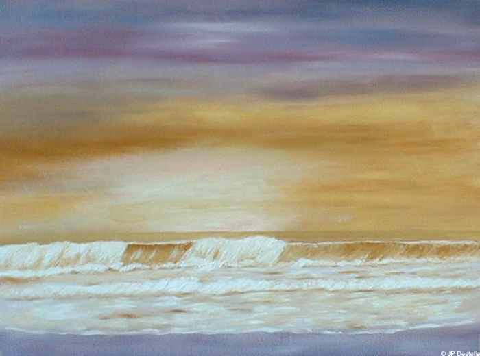 rouleau au soleil couchant