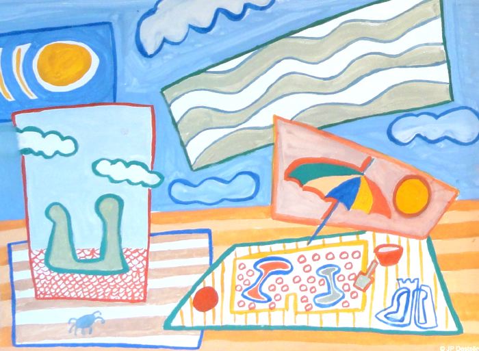 1946 Jeux de plage(60x50)