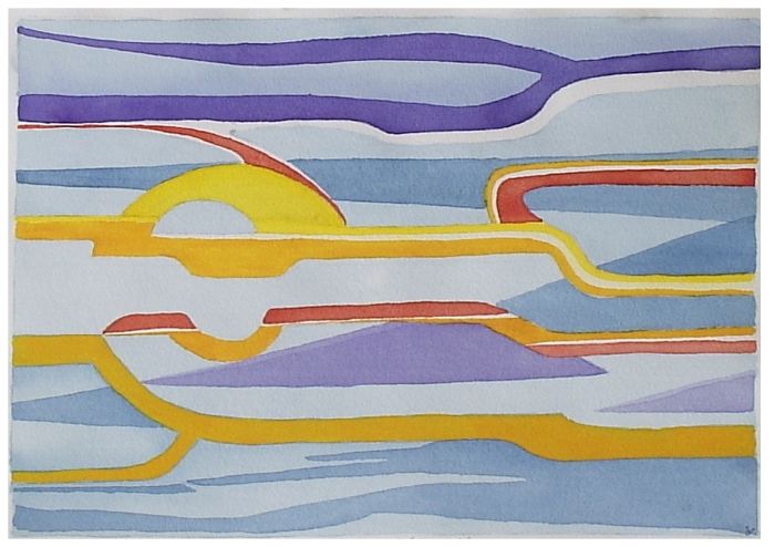 0125 coucher de solei sur l'eau (36x51)