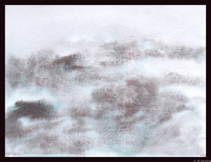 3288 Landes sous la pluie (40x30)
