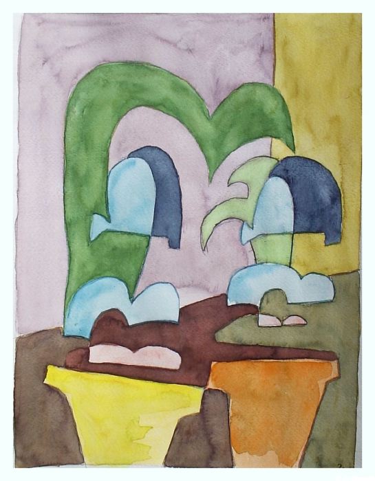 0292 Les pots de fleurs (20x30)