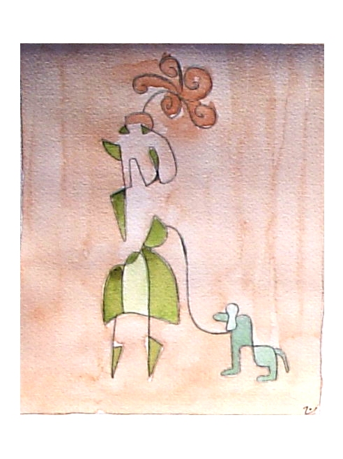 0527 Le chien vert(18x22)