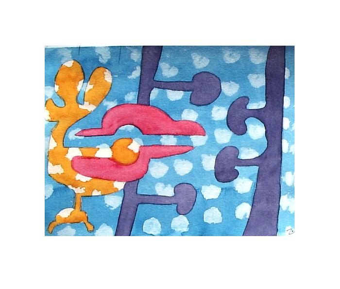 0579 Le merle chanteur (30x20)